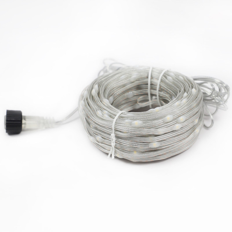 led彩灯闪灯带满天星太阳能皮线灯户外过新年防水树灯露营氛围灯