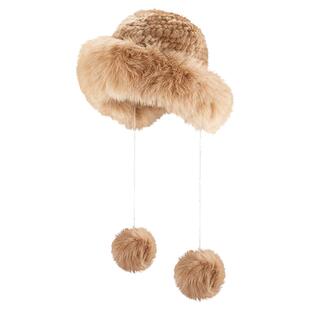 Riotlily/艾特里里帽子新年礼物渔夫帽棕色保暖通用休闲冬季毛绒