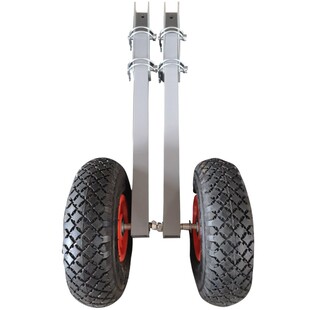 橡皮艇拖车充气船铝合金简易沙滩轮小拖车 防腐蚀宽轮胎