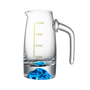 高档蓝山白酒杯套装水晶玻璃家用精致一口小酒杯子二两分酒器酒具