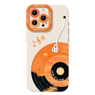 ins风唱片CD手机壳适用苹果16复古iphone15promax文艺14plus情侣13mini小众12新款11高级感x艺术8/17/xs/7/xr