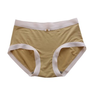 彩田新简约纯色无痕莫代尔棉柔软舒适包臀平角少女青年中腰内裤头