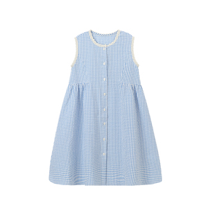 布丁哈鲁夏装童装女童洋气套装2026夏季新款儿童清新百搭连衣裙