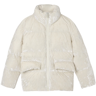 Juicy Couture橘滋羽绒服90白鸭绒钻石绒白色外套女