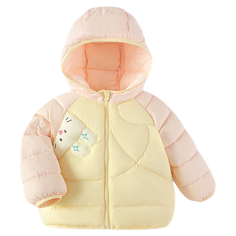 折扣女童羽绒服2025新款宝宝冬装三防儿童保暖上衣男童轻薄外套