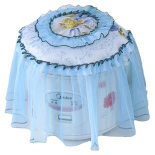 圆形长方形田园电饭煲盖布电锅罩万能盖巾蕾丝布艺电器防尘罩