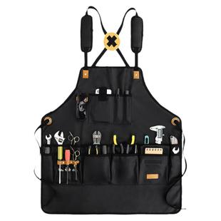 时尚欧美围裙定制户外园艺师木工维修男士耐磨帆布背带防水工作服