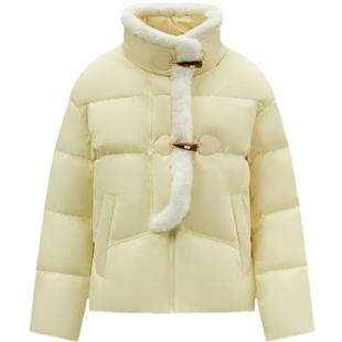 森马羽绒服女防水防风2024冬新款仿兔毛面包服宽松温柔冬装外套潮