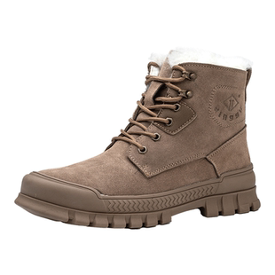 鼎固劳保鞋男款士高帮防砸防刺穿老保加绒钢头焊工工作工地冬季棉