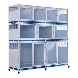 宠物店医院寄养隔离狗笼加粗玻璃柜123三双层小中大型犬展示住院