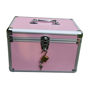外挂锁钢包角铝合金工具箱化妆箱手提双层便携收纳箱盒专业带锁