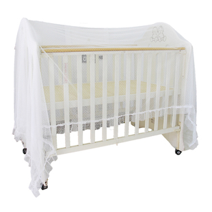 简约新生婴儿床蚊帐罩母婴级A类宝宝小床加密防蚊布罩通用折叠式