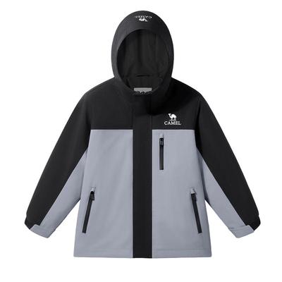骆驼儿童冲锋衣三合一保暖外套2025新款防风防水户外男童登山服