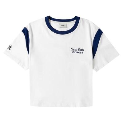 MLB女款纯棉学院风短袖