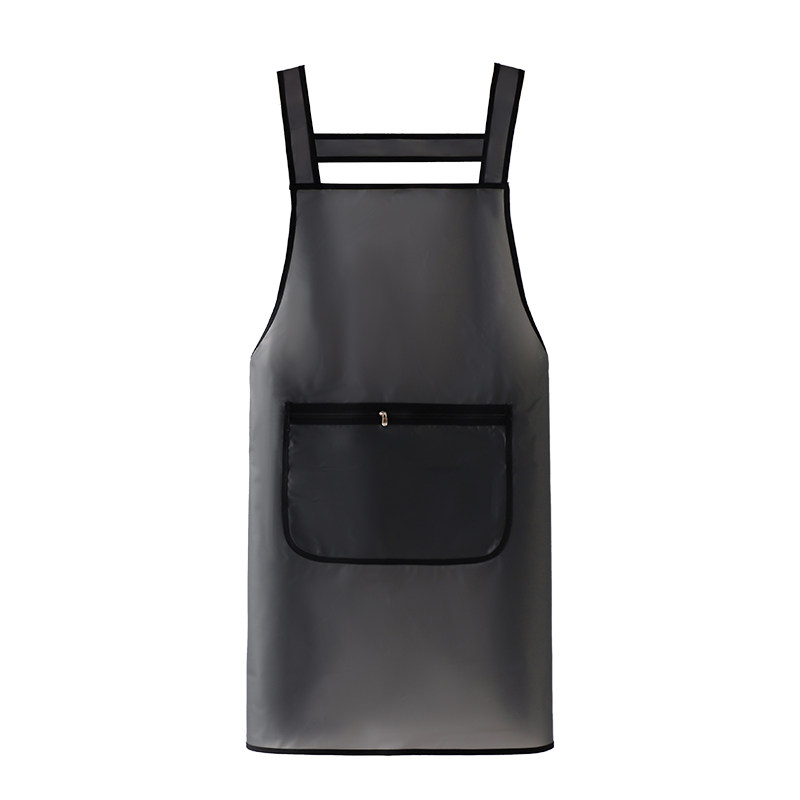 透明围裙女家用厨房防水防油围腰餐饮水产专用工作服定制logo印字