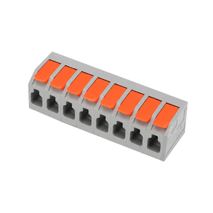 免焊线弹簧按压式pcb栅栏式接线端子2 3P 32A铜针6.35 8.25 9.5mm