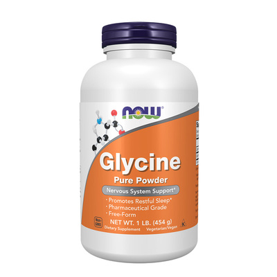 NOW诺奥甘氨酸纯粉glycine补充剂帮助睡眠胶原蛋白美国进口