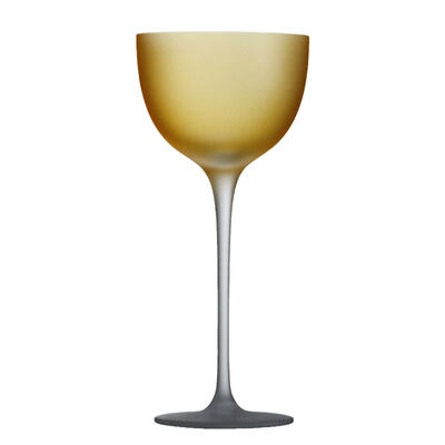 复古蒙砂雾面落日杯中古玻璃杯