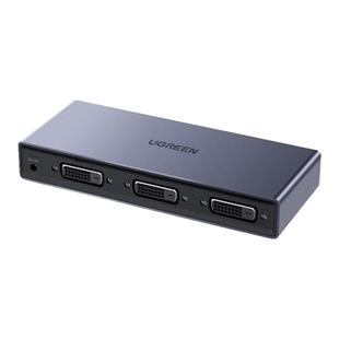 绿联dvi一分二分配器1进2出切换器视频分屏显示器高清1080P电脑笔记本台式机主机机顶盒投影仪屏幕分线分频器