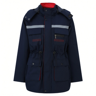 中国石化加油站防静电工作棉服套装定制工厂车间加厚工装上衣冬装