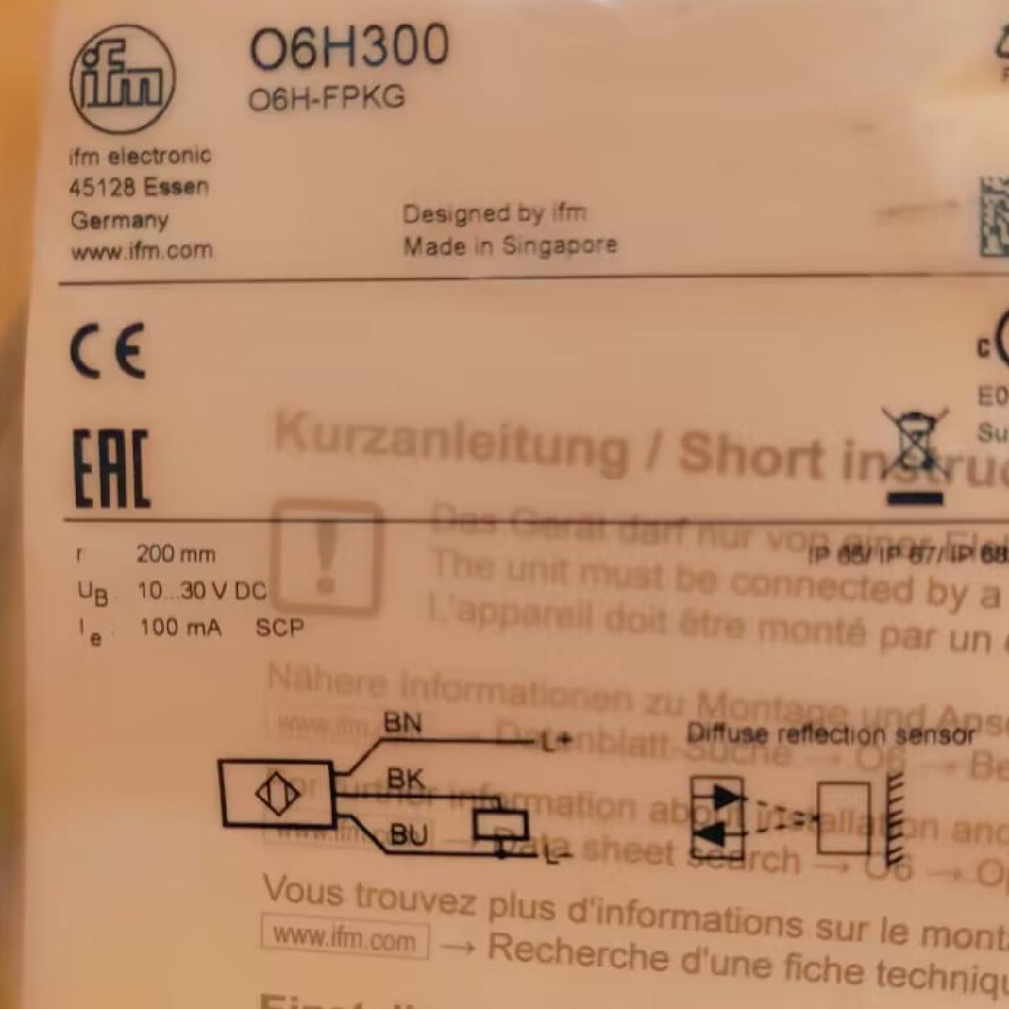 议价【包邮】 IFM O6H300 O6H302 O6H305 O6H204 全新原装正品易 - 实物图