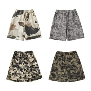 幼悠 男童A字刺绣迷彩短裤夏季儿童潮流帅气五分裤子2026新款夏装