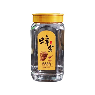 高档PET塑料蜂蜜瓶加厚透亮+标签