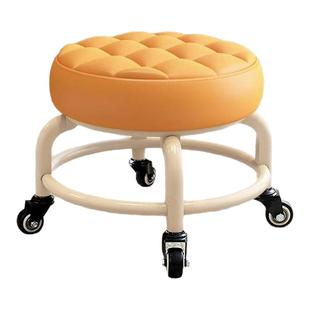 滑轮矮凳静音 万向轮小凳子塑料 家用成人带轮子的可移动换鞋板凳