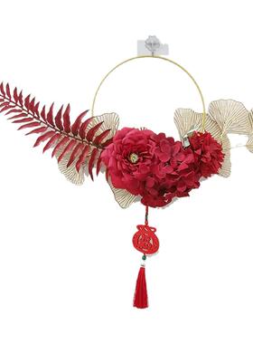 入户门仿真花花环装饰挂件