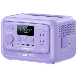 BLUETTI/铂陆帝Elite精英30大功率快充适用于联想戴尔直播露营220V游戏笔记本电脑专用磷酸铁锂户外移动电源