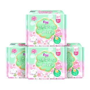 Free日用卫生巾带护翼迷你巾护垫山茶花纯棉190mm【正品】