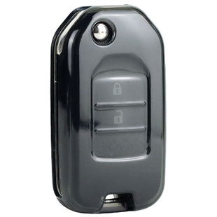 本田折叠钥匙套透明黑适用于雅阁xrv杰德思铂睿锋范飞度缤智crv