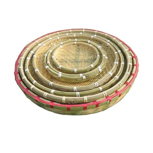 农家竹编有孔竹筛子 环保蓝 家用晾晒干货茶叶圆盘 竹匾簸箕米筛