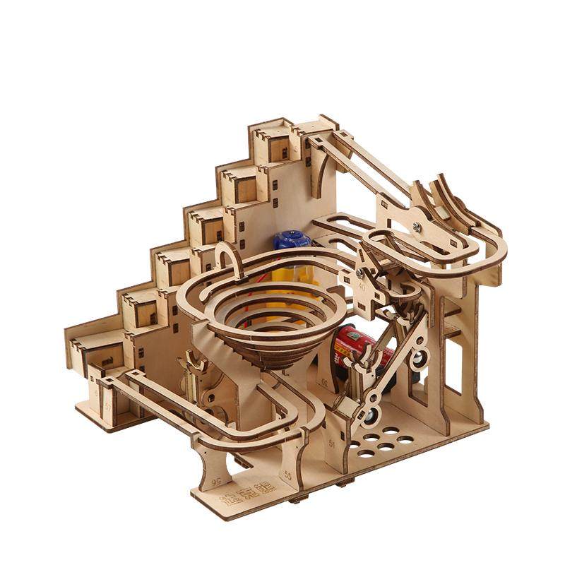 达克熊云梯栈道3D立体拼图积木益智拼装玩具手工DIY木质创意礼物