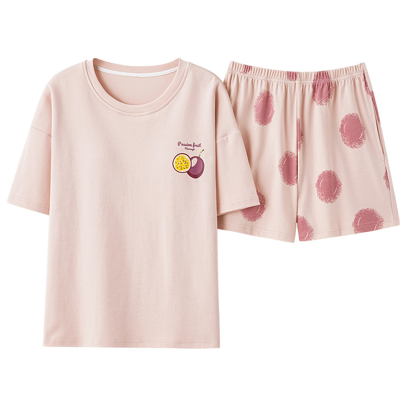 睡衣女士夏季自带胸垫家居服短袖