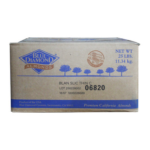 蓝钻扁桃仁片500g-1kg美国进口巴旦木片蓝钻杏仁片海盗船西点装饰