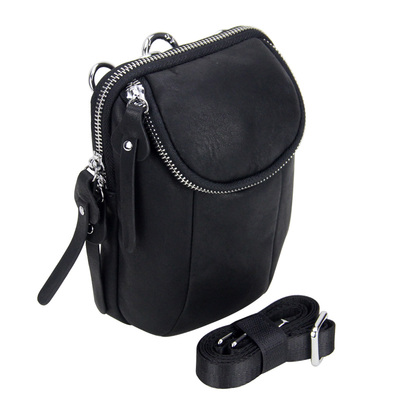 真皮男士多功能斜挎小牛皮手机包