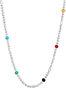 吴越老银铺S925银彩滴胶闪珠链