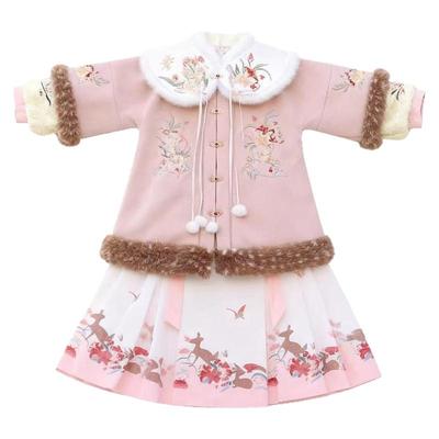 儿童中国风汉服套装加绒礼服