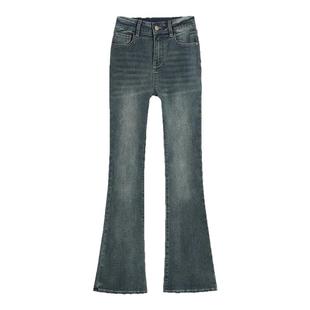 微喇牛仔裤女2026年秋冬新款流行爆款高腰显瘦小个子加绒喇叭裤子