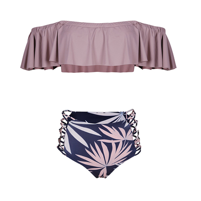 OceanMystery荷叶边显胸遮瑕分体