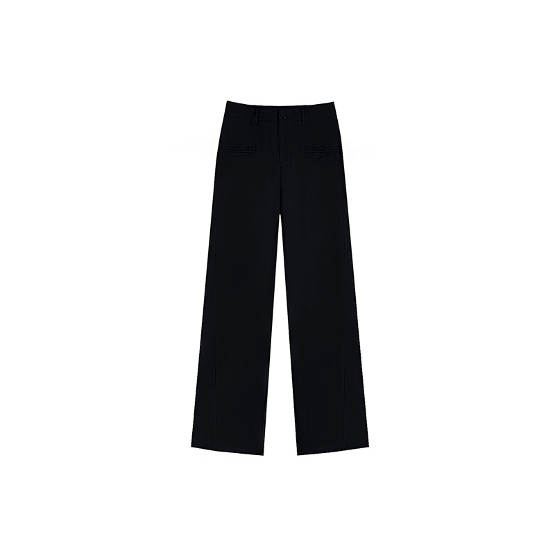 黑色不贴腿微喇西装裤女秋冬新款胖妹妹mm高腰宽松显瘦阔腿休闲裤