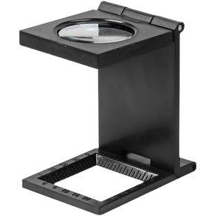 拜斯特放大镜10倍带刻度读数照布镜手持高清可折叠袖珍光学玻璃便