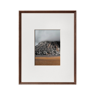 黑胡桃木A榫卯相框 全家福婚纱照打印樱桃木实木窄边画框照片定制