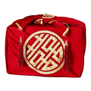 结婚包袱皮陪嫁红包袱红布新娘嫁妆喜盆包裹布婚庆用品大全喜包袱