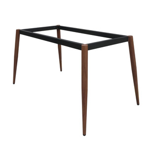 北欧原木色餐桌桌腿架岩板玻璃大理石台面支架工作台办公桌架桌架