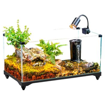 超白玻璃乌龟缸带晒台养乌龟缸