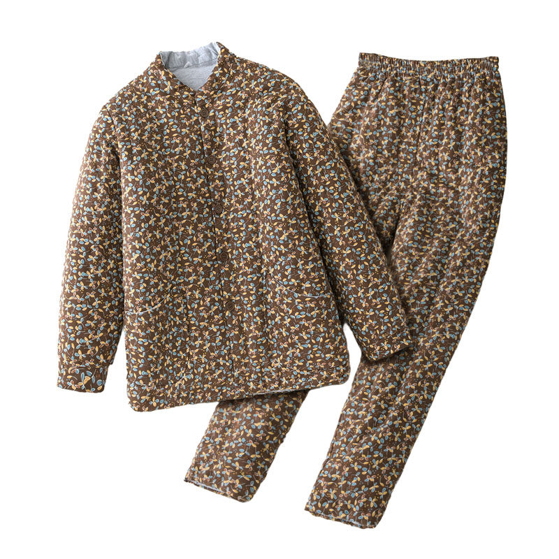 纯手工内穿女棉花棉袄棉裤家居服