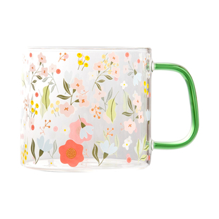 家用耐高温高硼硅玻璃杯办公室马克杯咖啡杯水杯子带盖勺恒温杯垫