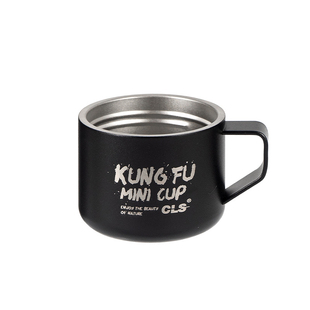 CLS户外野营杯304不锈钢露营茶杯双层防烫咖啡杯登山挂钩80ML水杯